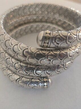 John Hardy Legends Naga 925 Sterling Silver & 18kt multi-Coil Bracelet